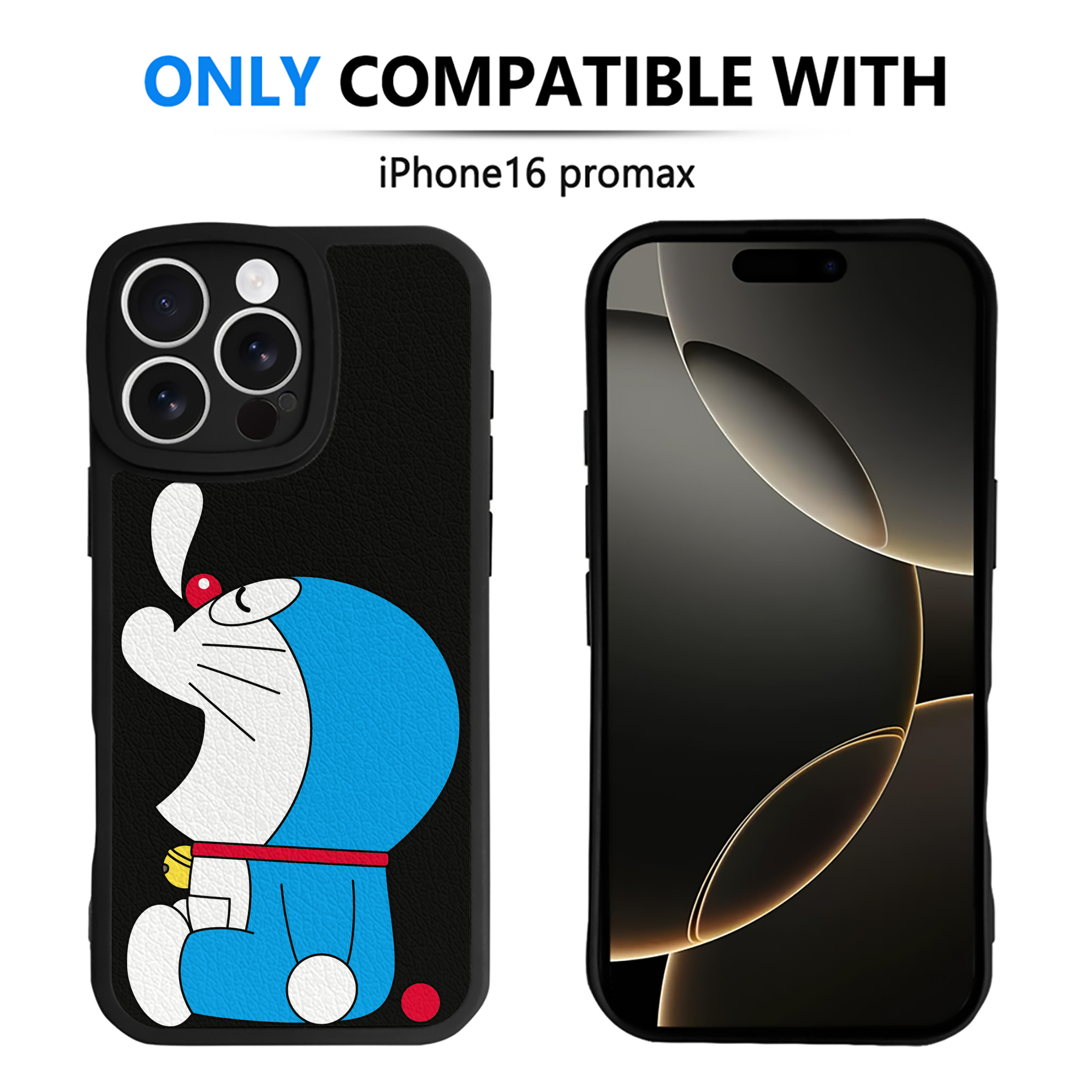 （画像用） ドラえもん Doraemon 【iPhone 16シリーズ対応】シリコンスマホケース（レザー調） 材質：シリコン